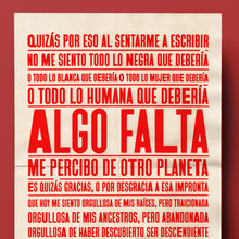 <cite>¿Dónde está mi raza?</cite>