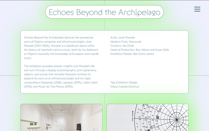 Ben Evans James portfolio website 4