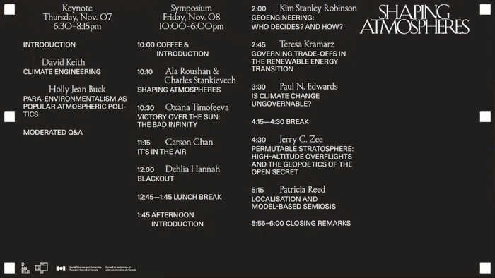 Shaping Atmospheres symposium and exhibition 6