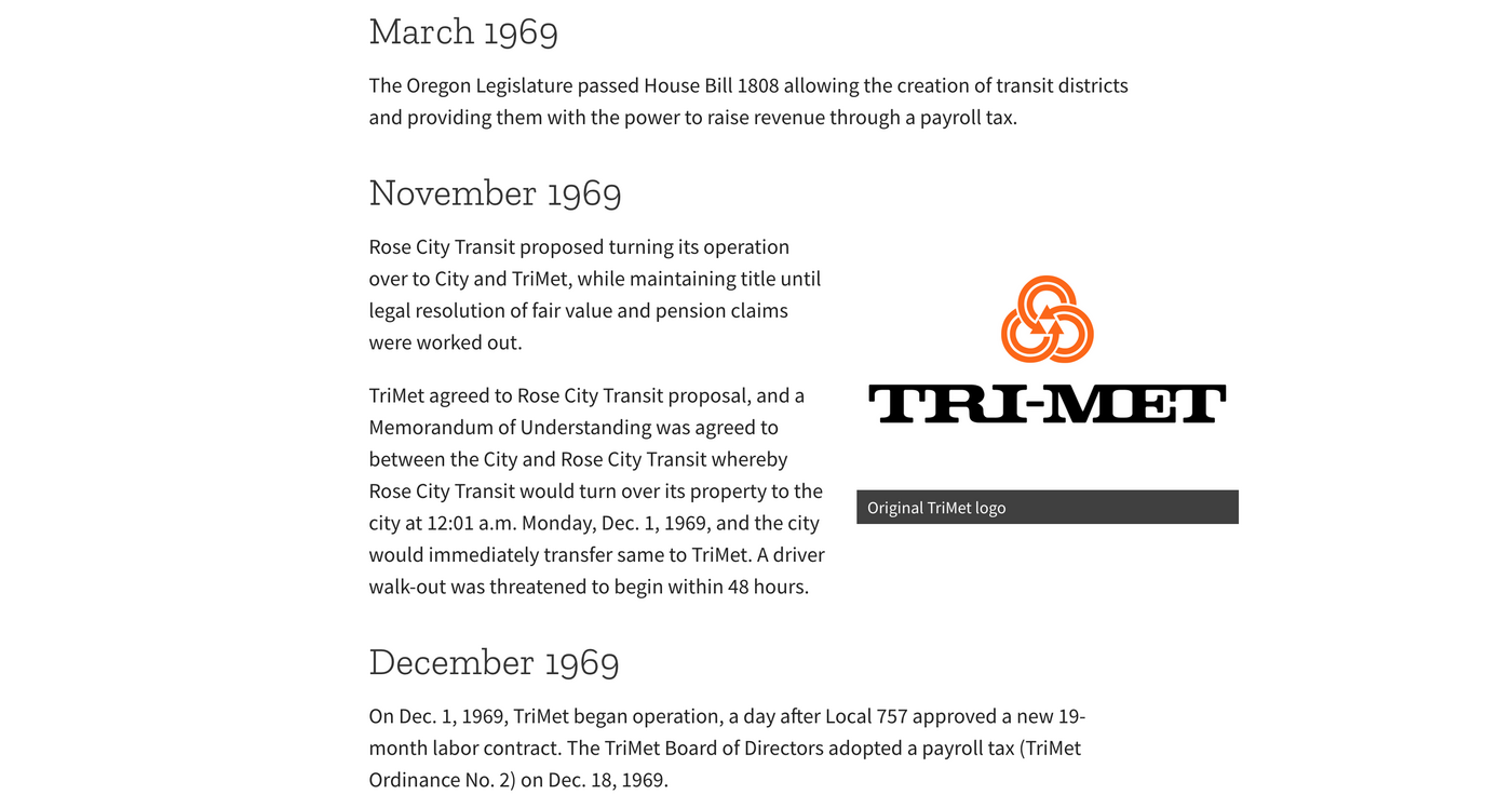 Trimmet TriMet, Phase 3 - Fonts In Use