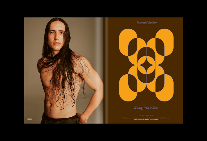 Xiuhtezcatl Martinez feature with an X from&nbsp; by  and the subhead in , a WIP typeface by .