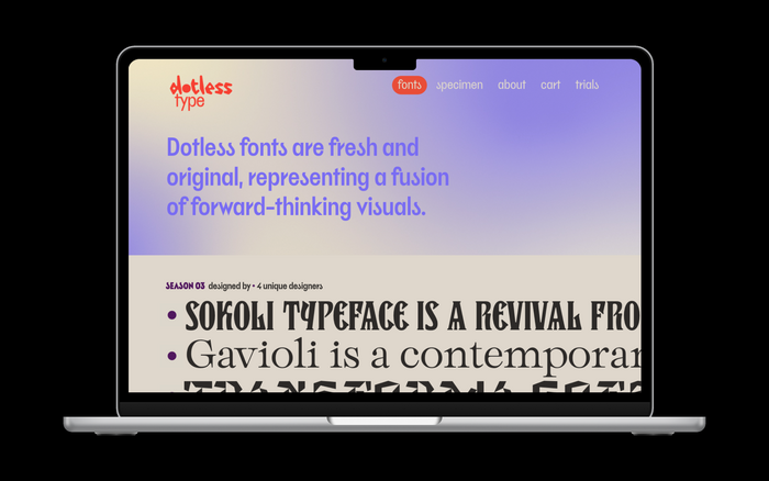 Dotless Type identity and website 1
