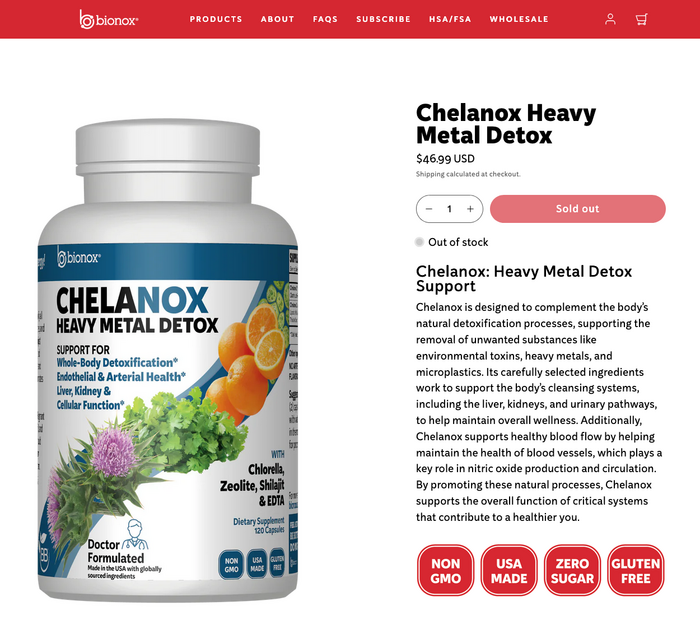 The Bionox website uses Kit Sans Regular for text, with ExtraBold for headings.