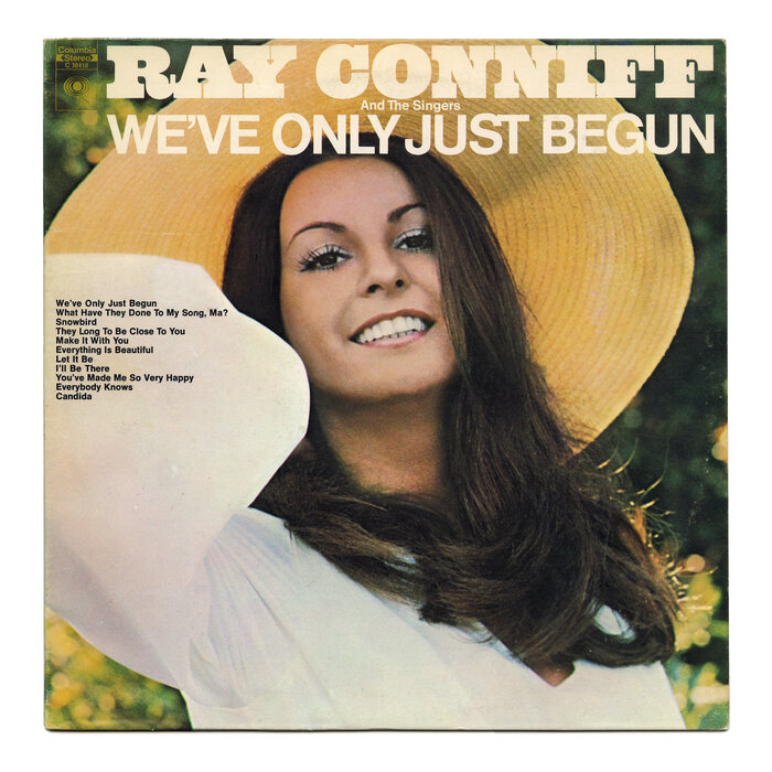 We’ve Only Just Begun (1970). This photo isn’t by Bez, but credited to Guy Webster. [More info on Discogs]