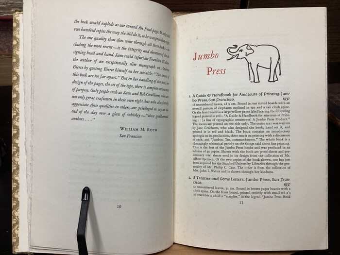 Catalogue of an Exhibition of the Typographic Work of Jane Grabhorn 3