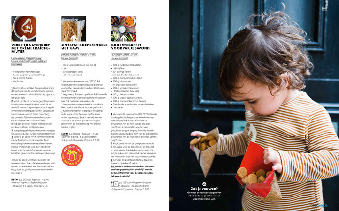 Spread from the first issue of Allerhande using Greycliff CF, November 2017