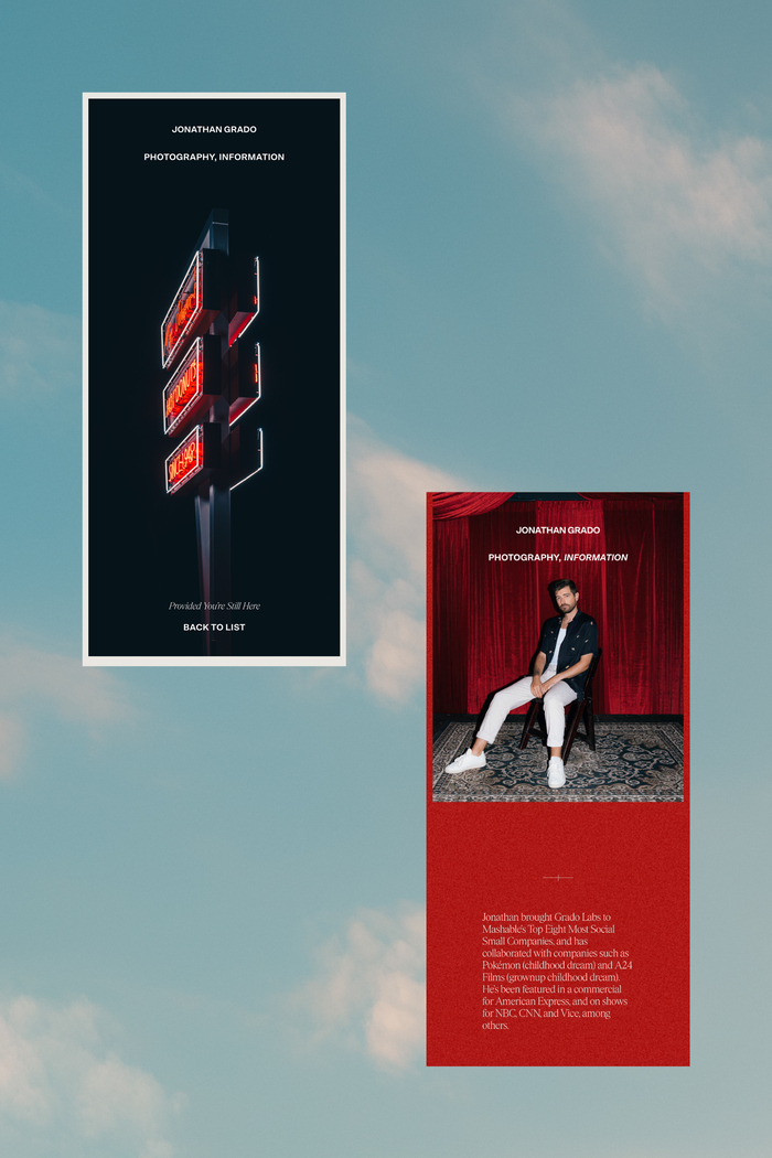 Jonathan Grado website 3