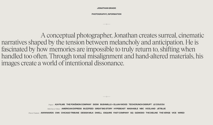 Jonathan Grado website 6