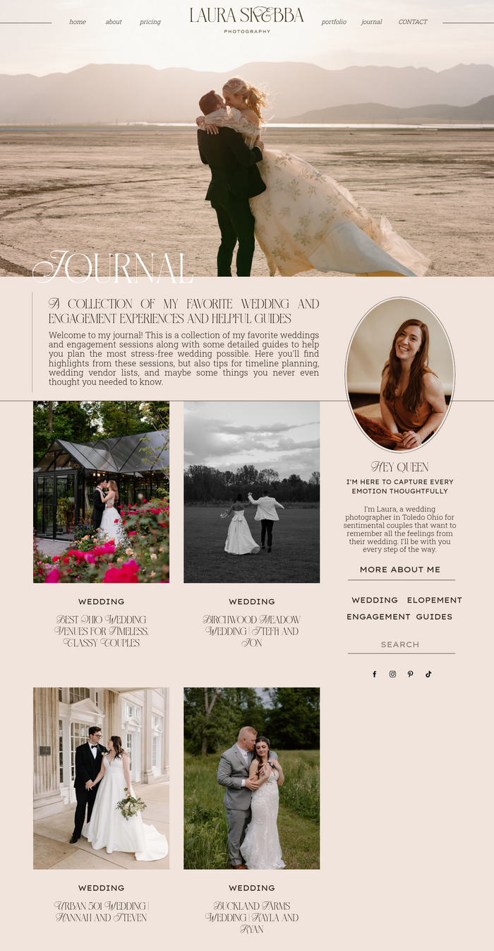 Laura Skebba Photography website 3