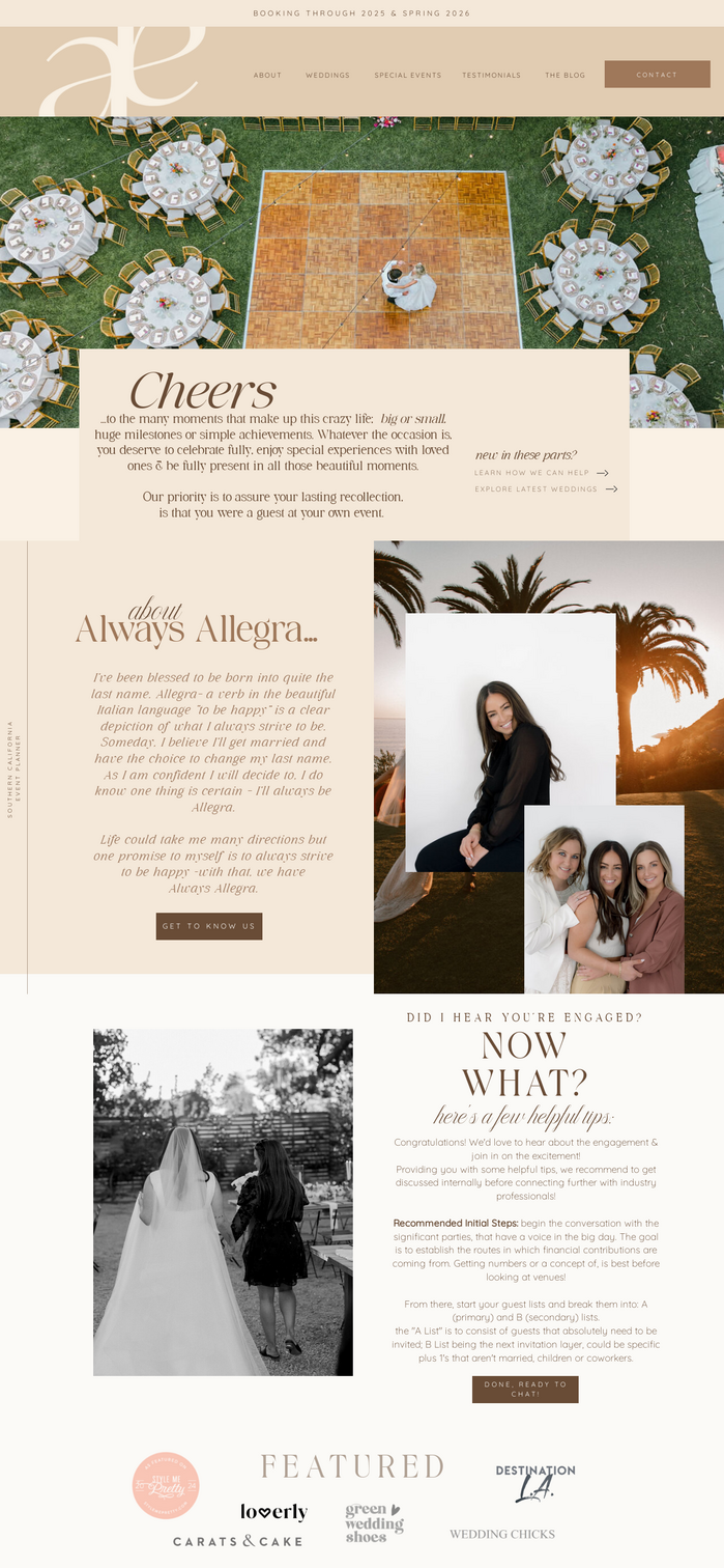 Always Allegra website 1
