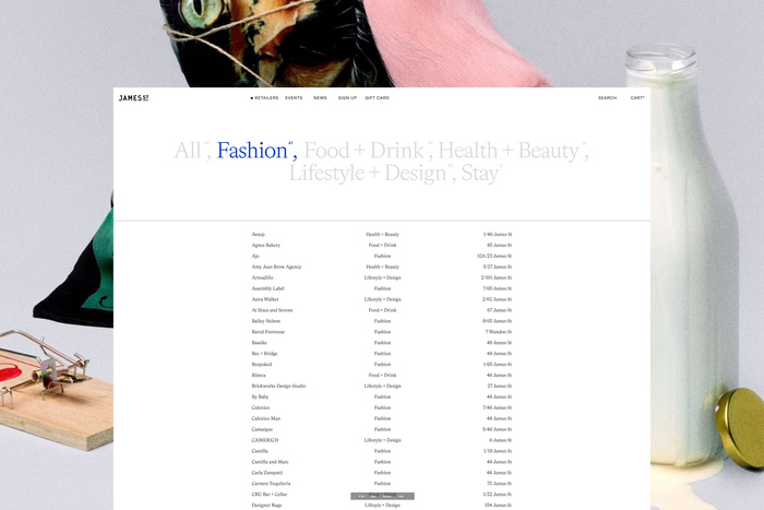 James Street website 2