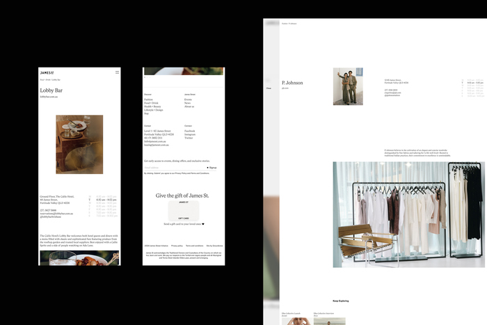 James Street website 3