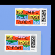 “150 Jahre Weltpostverein” postage stamp
