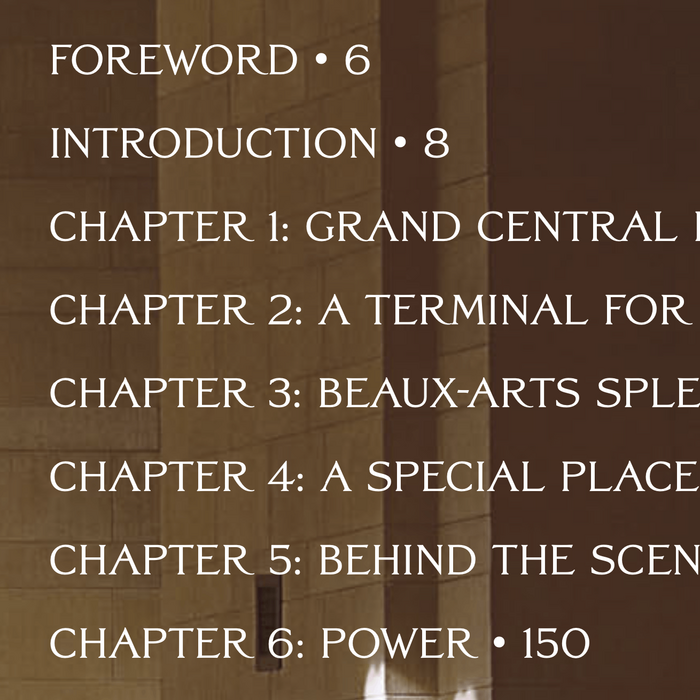 Detail from the table of contents
