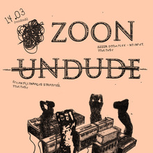 Zoon and Undude concert flyer