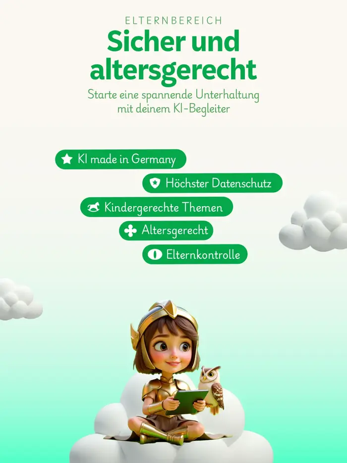 The non-rounded Kit Sans is used for screens from the parental area.