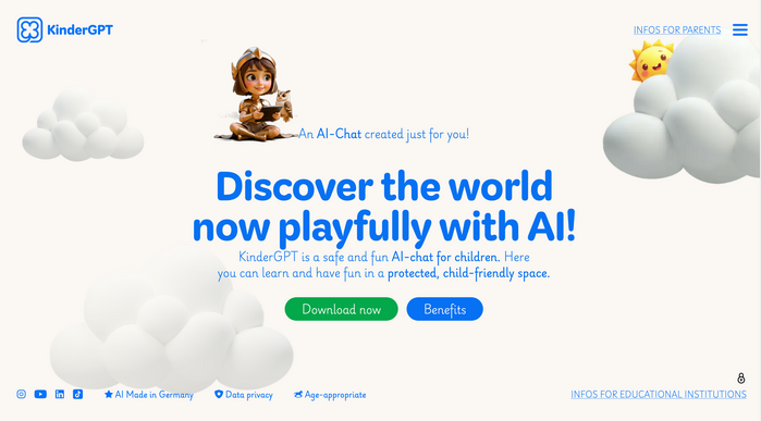 Detail from the homepage with logo and headline in Kit Rounded Bold and text in two weights of Playwrite