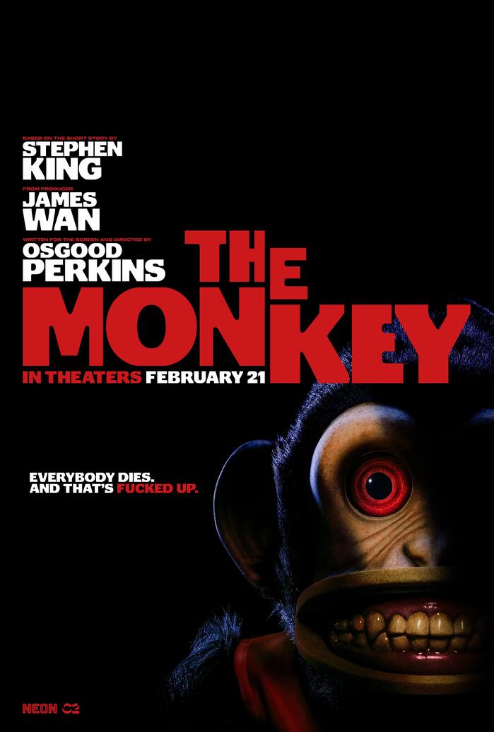 The Monkey movie posters, titles, tie-in book cover 2