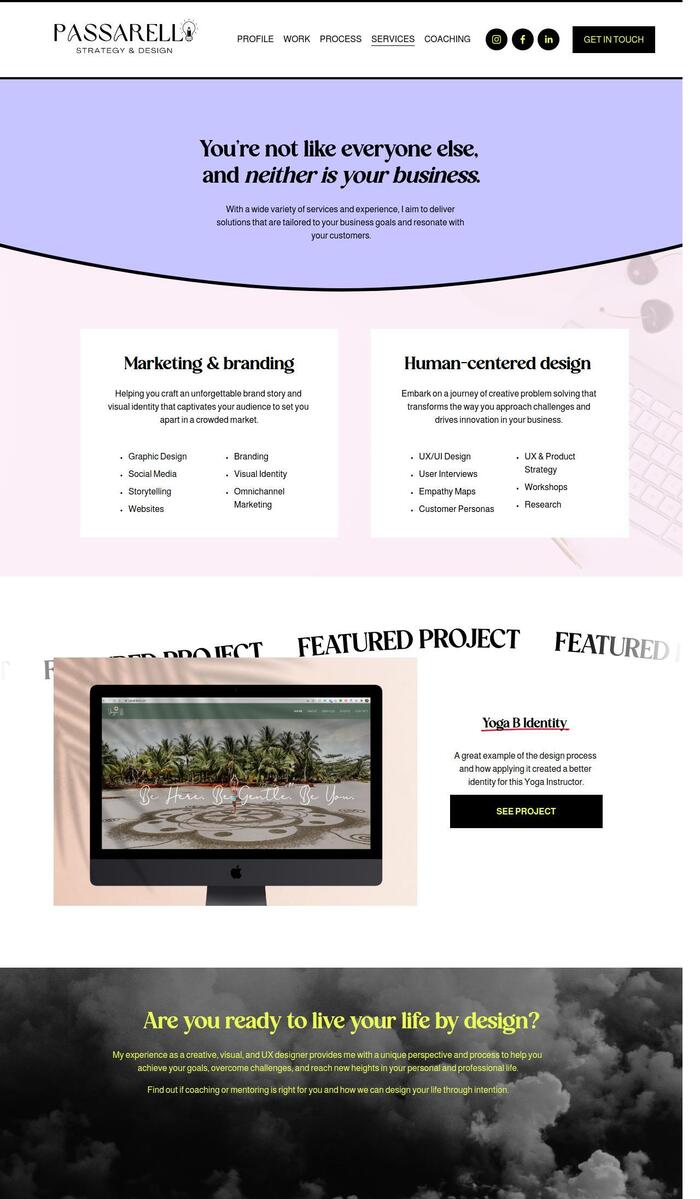 Emma Passarelli Design website 3