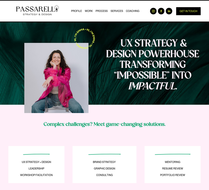 Emma Passarelli Design website 1