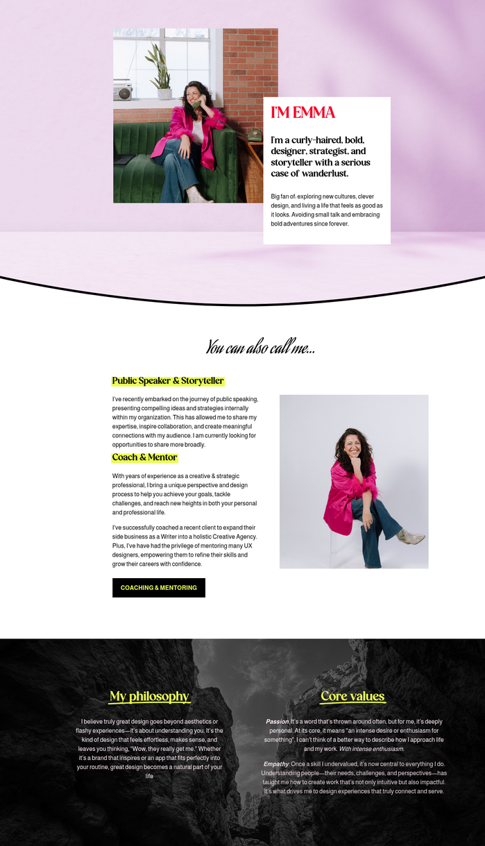 Emma Passarelli Design website 2