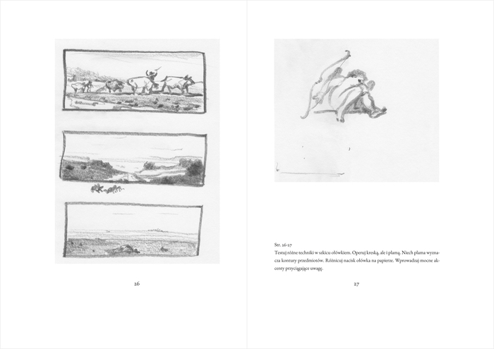 More pencil sketches and descriptions of these works