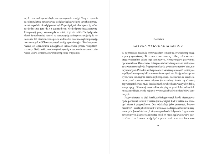 Text pages are also designed according to the golden ratio principle.