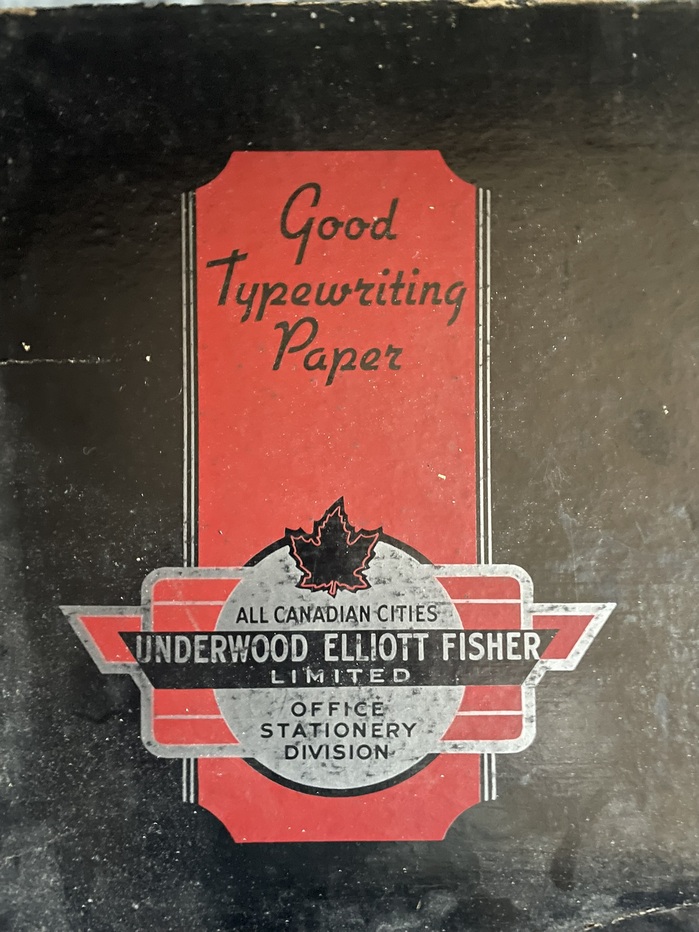 “Good Typewriting Paper” packaging