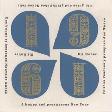 “A happy and prosperous New Year 1961” card