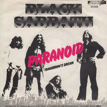 Black Sabbath – “Paranoid” / “Tomorrow's Dream” single cover