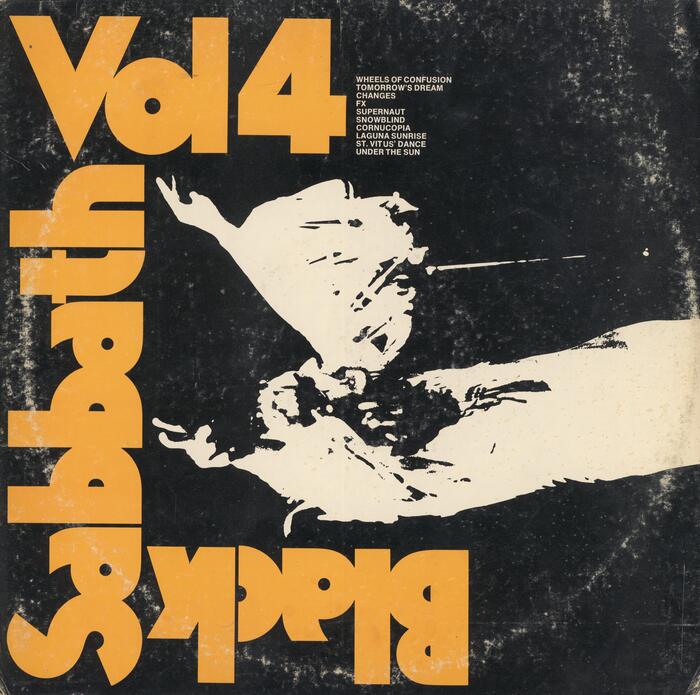 Back cover with the track listing in very small  caps