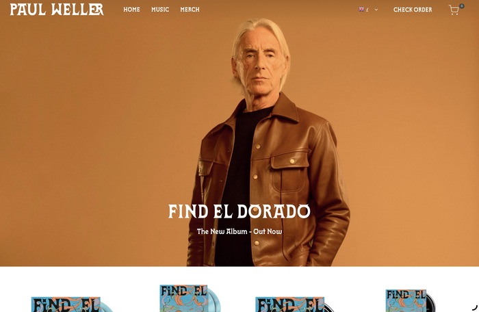 Online store at the time of the album release