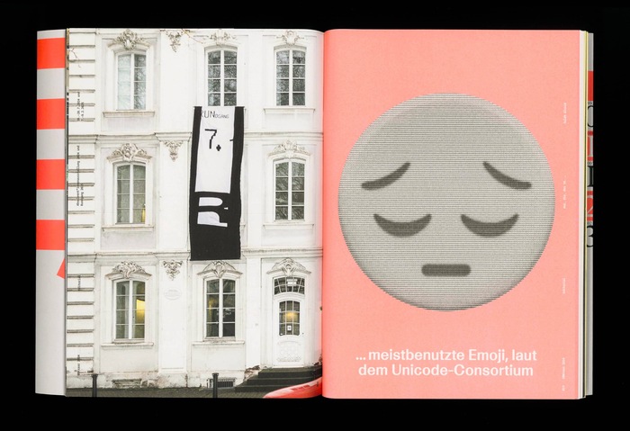 Studio 63 cameo on the left (Rundgang 2024 graphic design identity), and Saleh Alsaid’s “35” editorial on the right