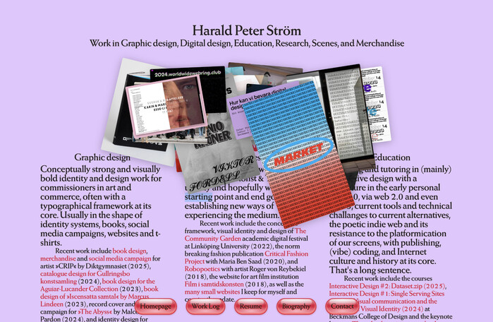 Another sub-url called work.peter.stream. Weiß-Antiqua is one of the classic typefaces that still looks en vogue thanks to its slightly eccentric details.