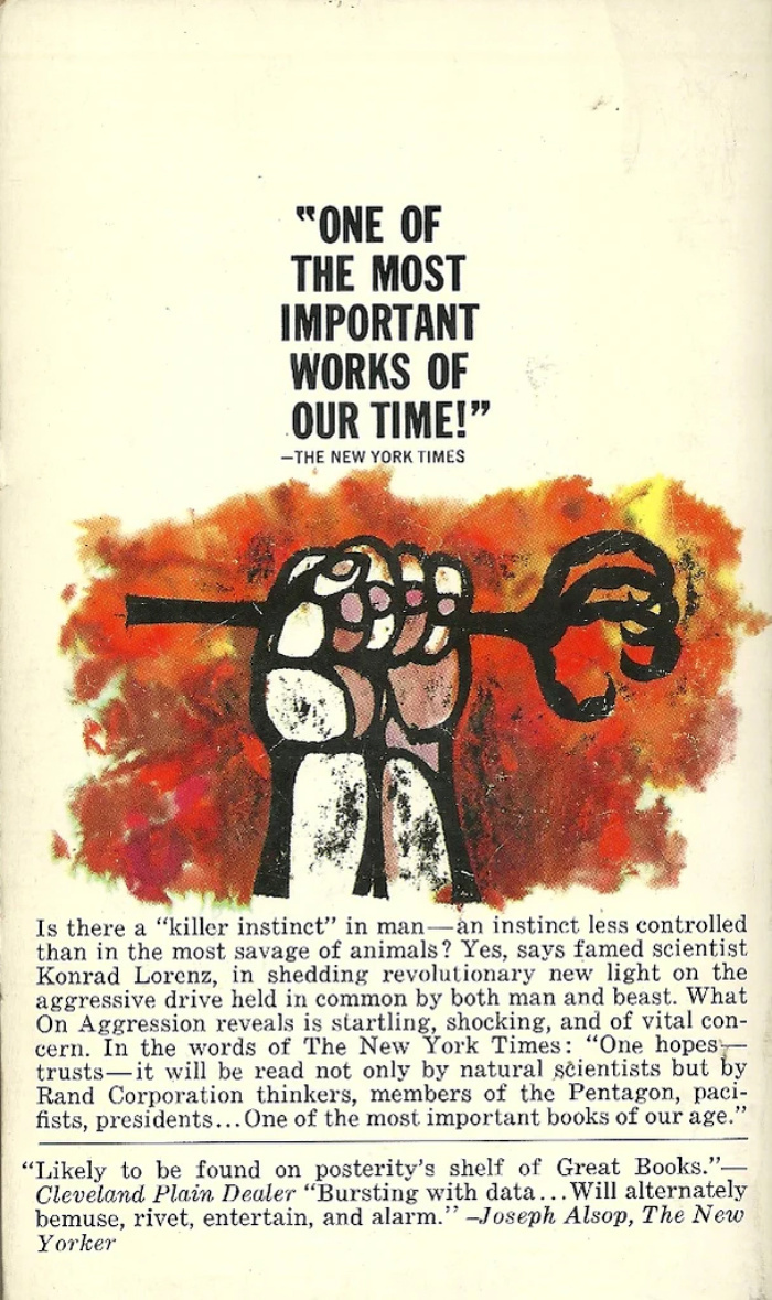 Back cover of the 5th printing, February 1968. The secondary typefaces are  Extra Condensed – heer with  –&nbsp;and .