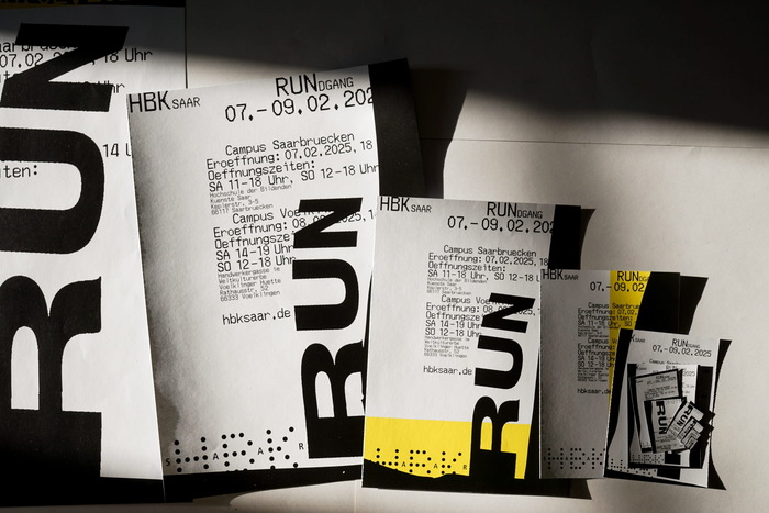 Details of different poster sections. The poster is split into a collection of DIN sizes, ranging vom A1 to ~A11.