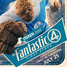 <cite>The Fantastic Four: First Steps</cite> movie logo and posters