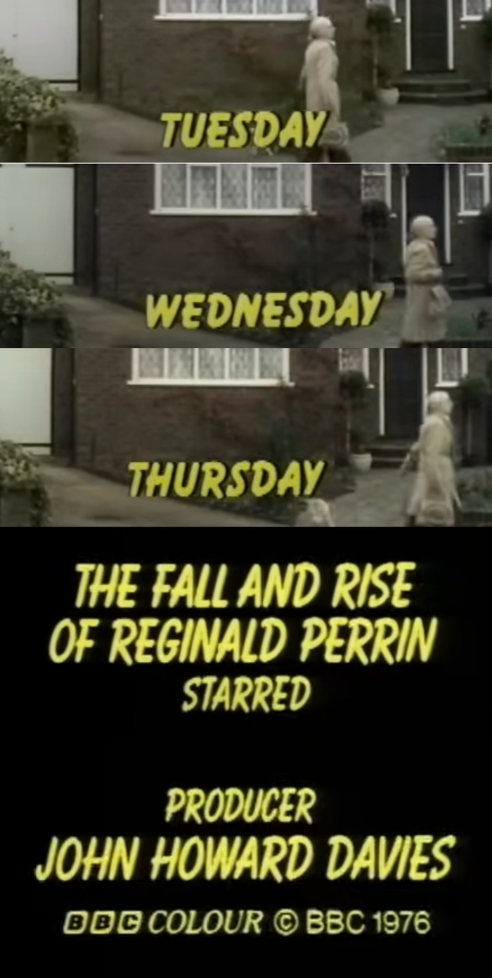 The Fall and Rise of Reginald Perrin, Series 1, Episode 1, title sequence and closing credits 7