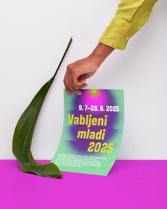 Vabljeni mladi 2025 exhibition poster, invitation, catalog 2