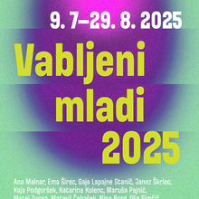 <cite>Vabljeni mladi 2025</cite> exhibition poster, invitation, catalog
