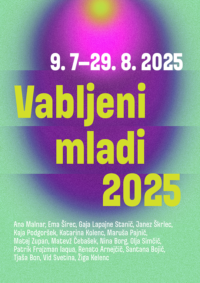 Vabljeni mladi 2025 exhibition poster, invitation, catalog 1