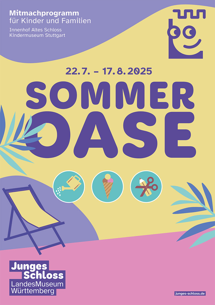 Poster for Sommeroase, the holiday program for summer 2025