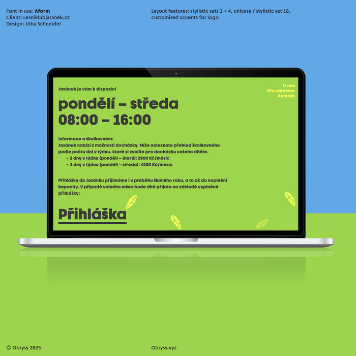 Lesní Klub Jasánek website and identity 7