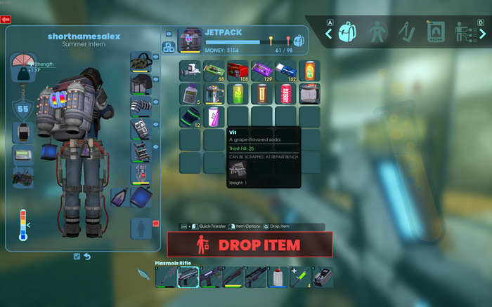 Inventory menu