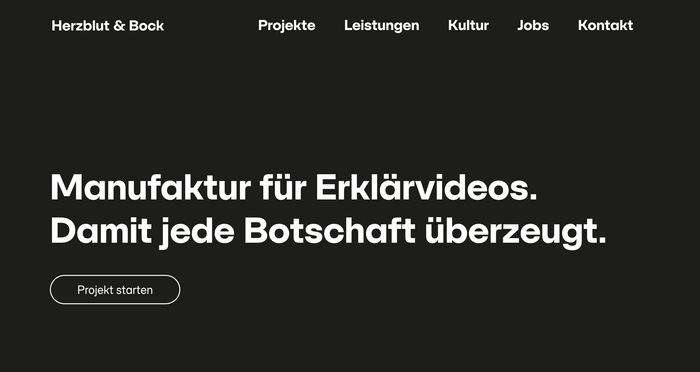 Herzblut &amp; Bock website and videos 1