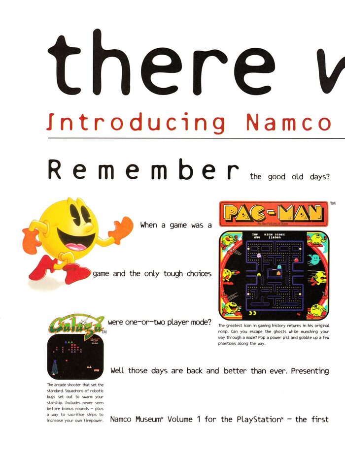Namco Museum Vol. 1 magazine ad 2