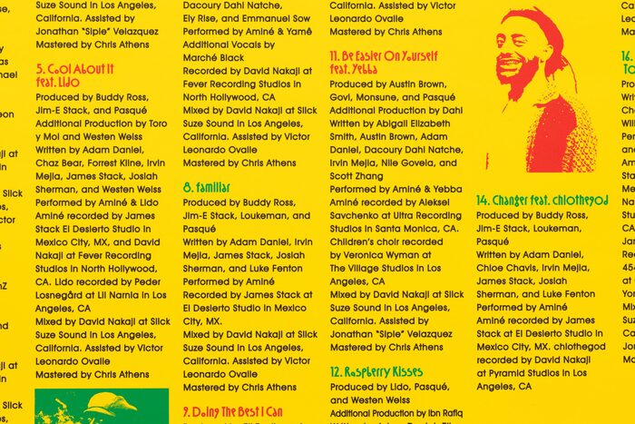 Liner notes (detail)
