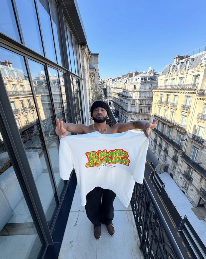 Aminé sharing the White tee.