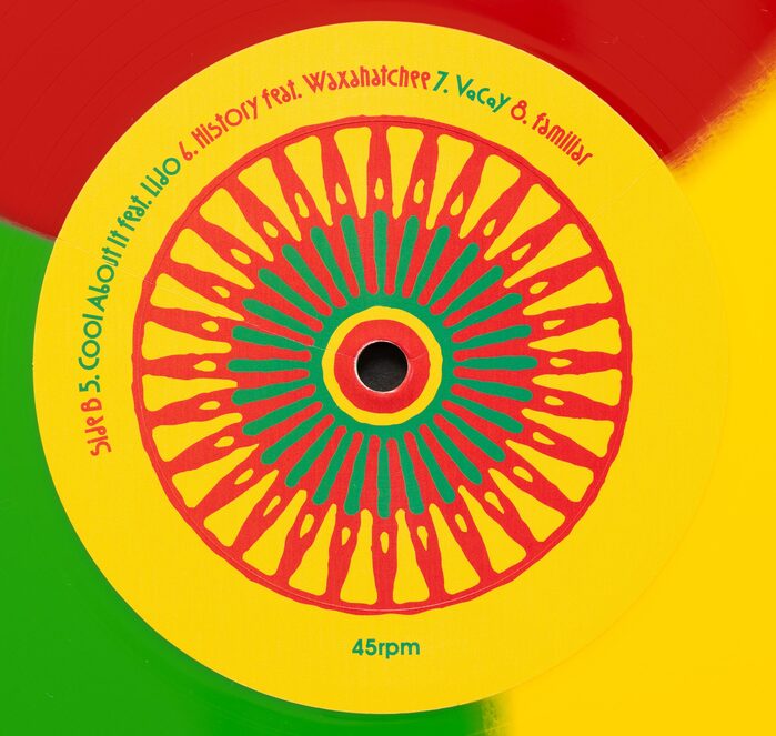 Detail of tricolor disc, Side B