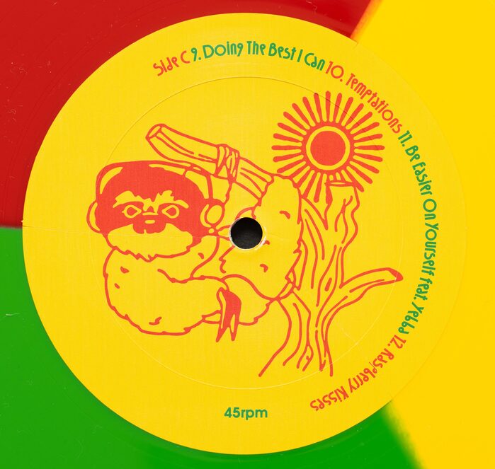 Detail of tricolor disc, Side C